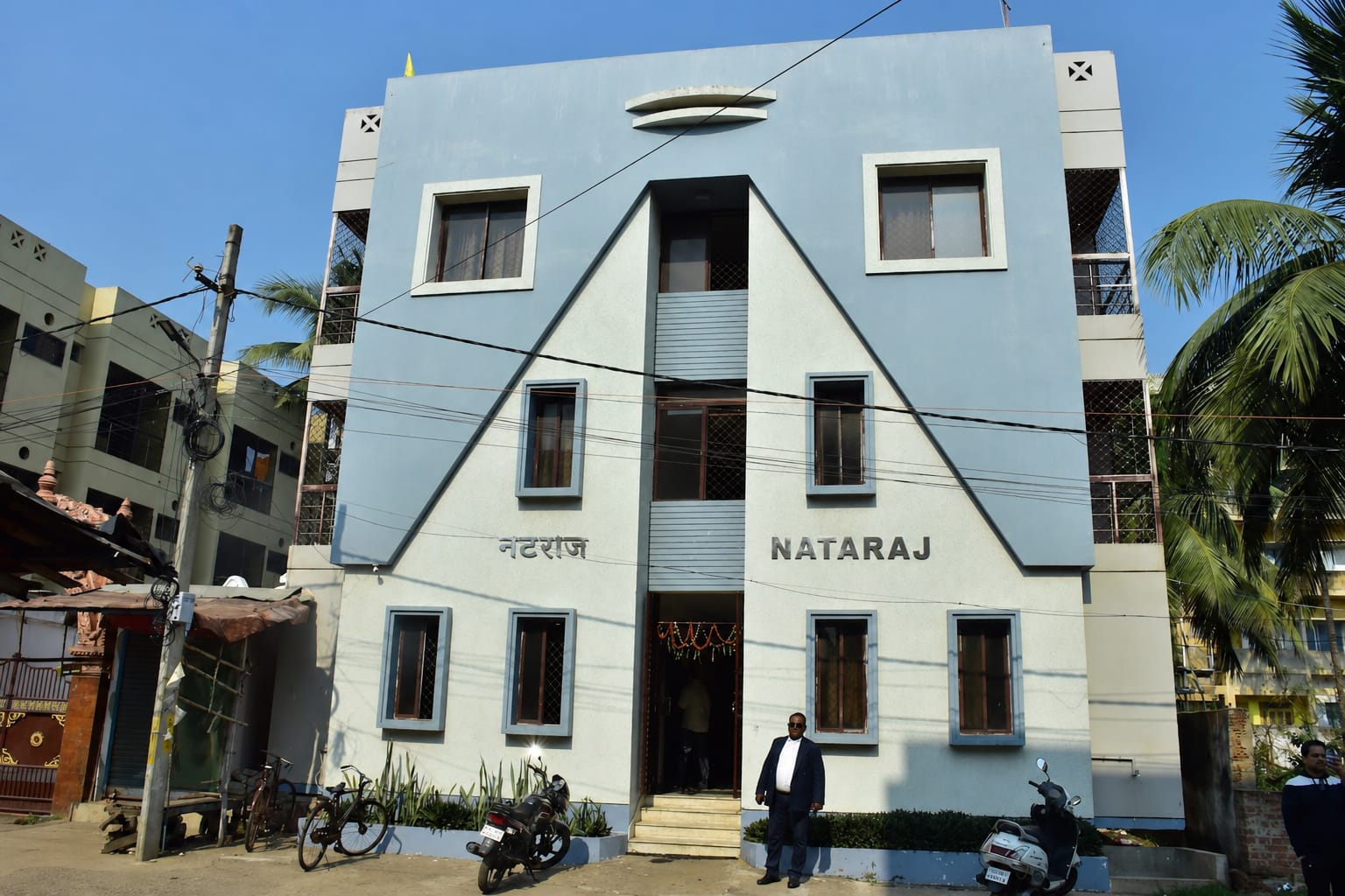 Hotel Nataraj building exterior on Gouranga Road, Puri
