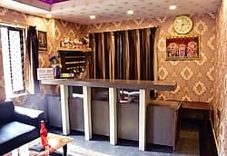 Reception counter at Hotel Nataraj